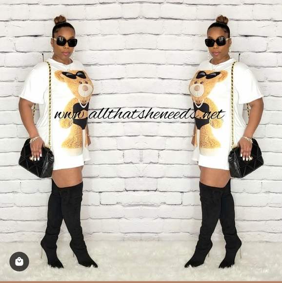 Bear Hug Shirt Dress - Picture 2 of 2